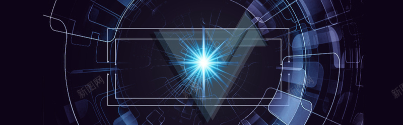 炫酷商务科技bannerjpg设计背景_新图网 https://ixintu.com 炫酷banner banner 海报背景 科技 绚丽 黑色 蓝色光 神秘 简约