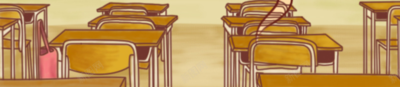 卡通教室回忆背景psd设计背景_新图网 https://ixintu.com 卡通 手绘 背景 彩色 黄色 粉色 课桌 教室 回忆 小清新