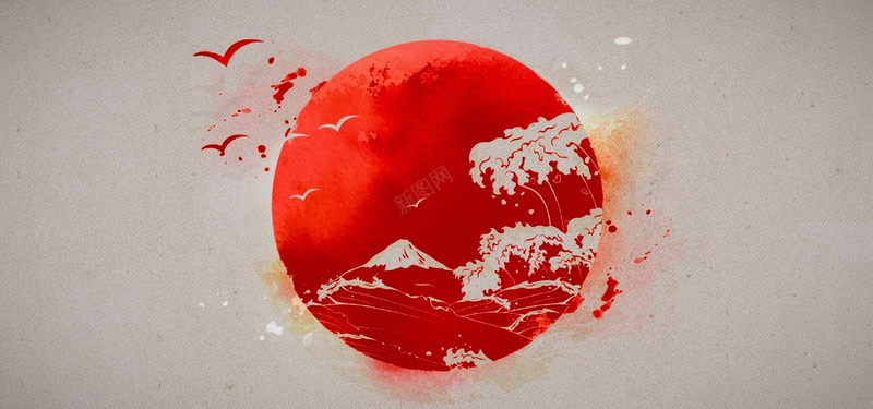 红色圆环剪影背景装饰jpg设计背景_新图网 https://ixintu.com 剪影 圆环 海浪 燕子 红色 涂鸦 背景装饰 海报banner