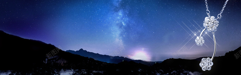 珠宝奢华梦幻紫色banner背景jpg设计背景_新图网 https://ixintu.com 吊坠 宝石 珠宝 钻石 项链 奢华 光芒 光线 闪光 星空 夜晚 星星 风景 梦幻 浪漫 文艺