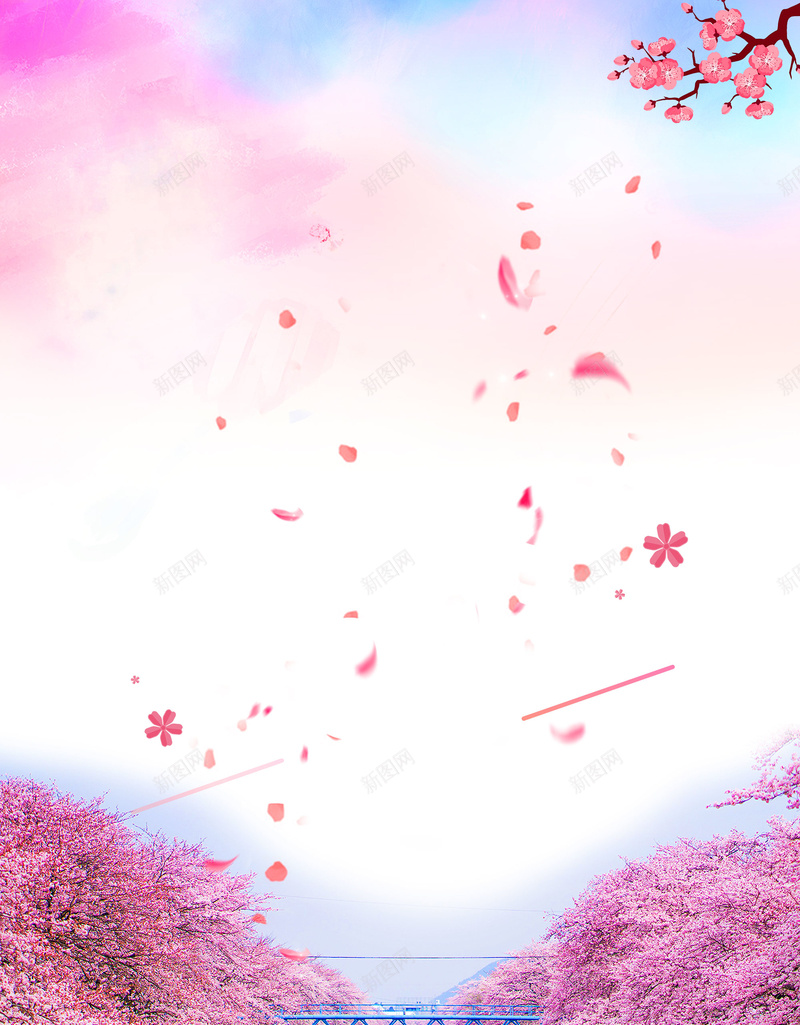 粉色手绘春天桃花节春季踏青赏花背景psd设计背景_新图网 https://ixintu.com 桃花节 手绘 春天 春季 粉色 踏青 赏花背景 花瓣 春游