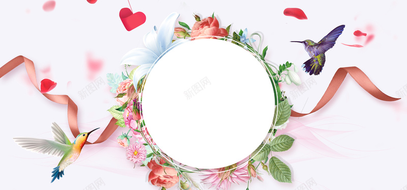 淘宝天猫春暖花开梦幻背景设计psd设计背景_新图网 https://ixintu.com 春季新品 春天 春季 春夏 女装 淘宝 旅游 春装 春游 报春 叶子 立春 春暖花开 花瓣 边框