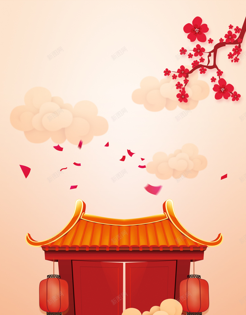 2018狗年新春春节喜庆海报设计jpg设计背景_新图网 https://ixintu.com 2018狗年 春节 新春 过年 喜庆 喜迎新春 新春大吉 红灯笼 春节快乐 过年啦 春节背景