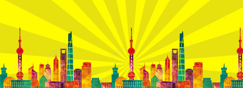 城市卡通扁平黄色几何背景psd设计背景_新图网 https://ixintu.com 城市建筑 城市背景 城市 大气 文明 城市图片 高楼大厦 城市夜景 城市风光 城市剪影