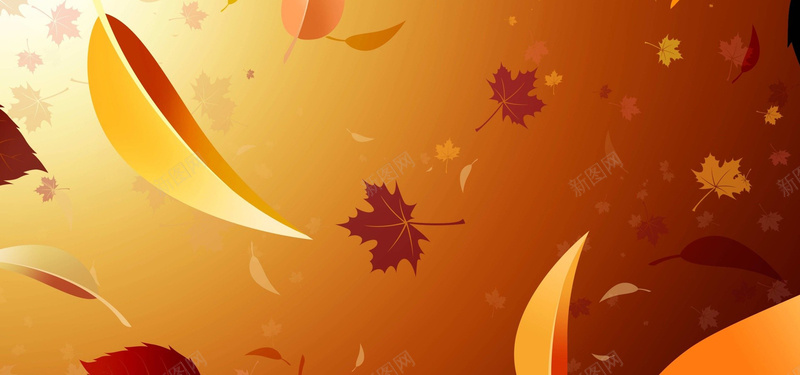 金色叶子飘落图片jpg设计背景_新图网 https://ixintu.com 海报banner 图片素材 叶子 金色 飘落