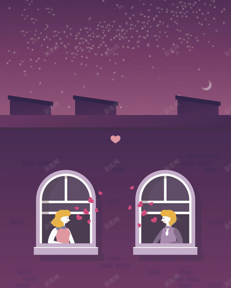 简约卡通夜晚广告jpg设计背景_新图网 https://ixintu.com 卡通 夜晚 大气 广告 情人节 情侣 星空 月亮 漫画 简约