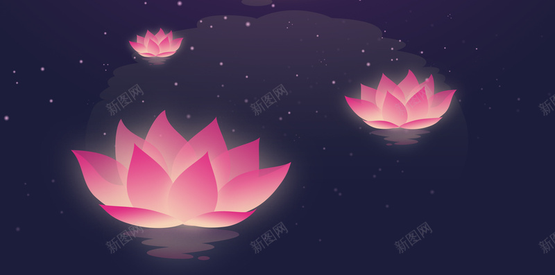 卡通中秋节节日狂欢背景psd设计背景_新图网 https://ixintu.com 中秋节 兔子 卡通 手绘 星云 星海 星空 星际 月亮 漫画 狂欢 童趣 紫色 节日 荷花