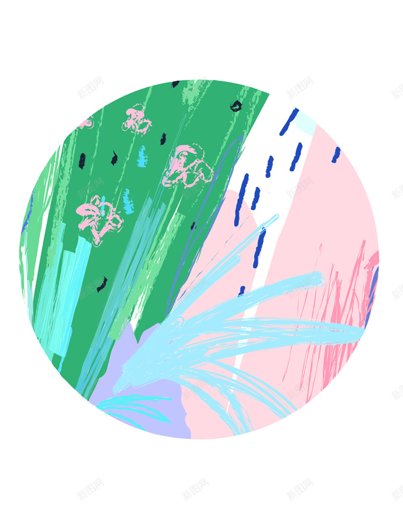 笔触撞色创意海报jpg设计背景_新图网 https://ixintu.com 野兽派 创意 抽象 色块 配色 个性 欧美 大气 简约 特别 picture design 笔刷触感