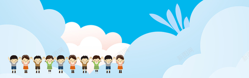 暑期兴趣班招人卡通蓝天白云背景psd设计背景_新图网 https://ixintu.com 暑假去哪儿 暑假辅导班 暑假招生 暑期招生 暑假班 暑假补习班 暑假海报 暑假宣传单 夏天 夏日 夏