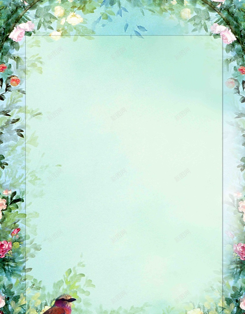 春夏上新海报背景模板psd设计背景_新图网 https://ixintu.com 春夏上新 海报 背景 花卉 边框 手绘 春天 上新 换季 促销 宣传