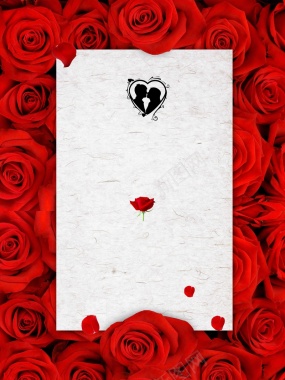 玫瑰花瓣浪漫情人节花瓣背景模板背景