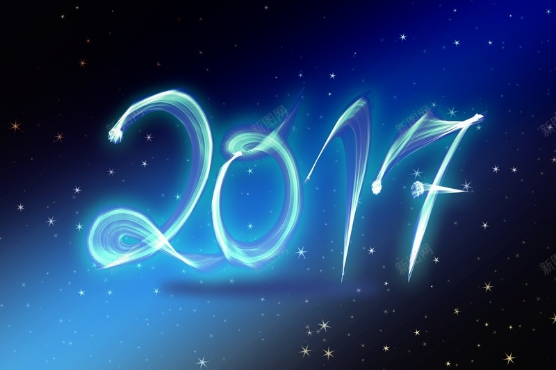 光效蓝色2017字体设计背景jpg设计背景_新图网 https://ixintu.com 2017 字体设计 光效 蓝色
