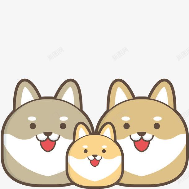 矢量装饰卡通小狗素材png免抠素材_新图网 https://ixintu.com 矢量图 装饰图案 卡通手绘 狗年形象 2018 新年装饰
