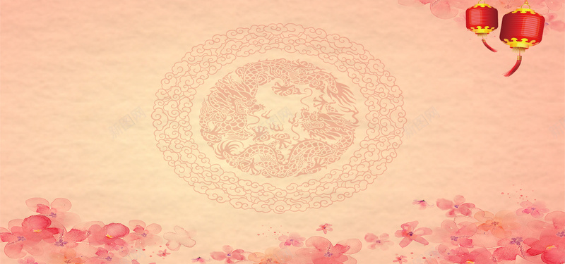 简约中国风海报bnner背景jpg设计背景_新图网 https://ixintu.com er 中国风 海报 简约 背景 bnner 红灯笼 春节 新年