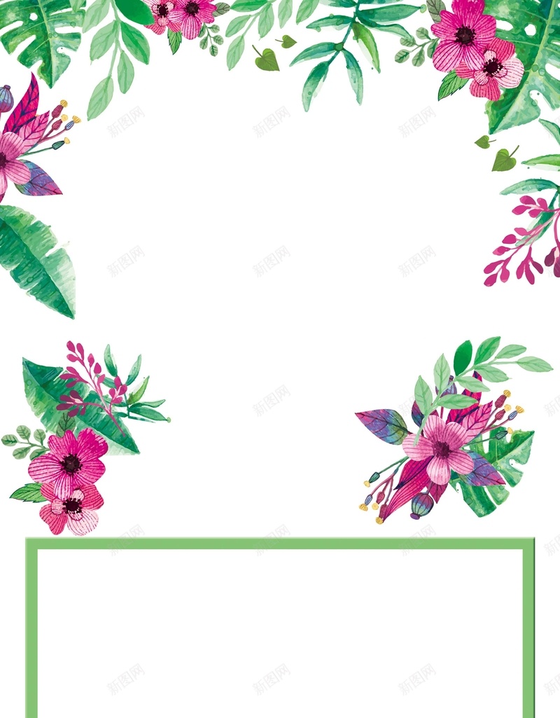 手绘花朵背景psd设计背景_新图网 https://ixintu.com 花朵边框 护肤品 化妆 手绘 美容 白色 文艺 小清新 简约