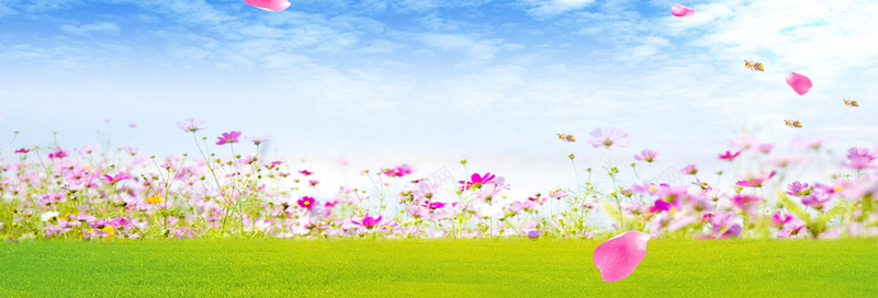 淘宝食品草地蜂蜜海报bannerpsd设计背景_新图网 https://ixintu.com 百里香 花香 草地 蜂蜜 食品 淘宝 白色 花瓣 海报 蜂蜜海报 幸福