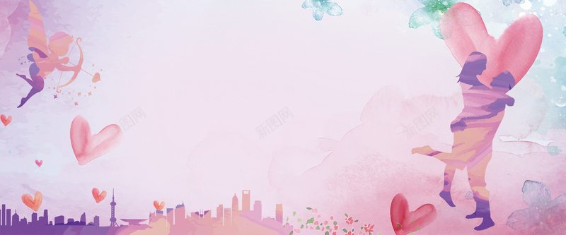 淘宝浪漫情人节海报背景psd设计背景_新图网 https://ixintu.com 214情人节 情人节促销 情人节快乐 浪漫情人节 粉红色 甜蜜情人节 爱心 情侣 丘比特 海报背景