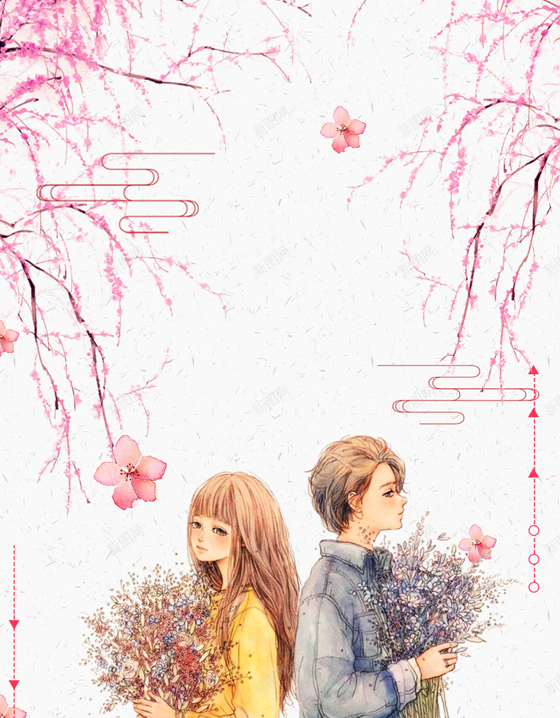 情人节米色清新手绘浪漫情侣背景psd高清背景_新图网 https://ixintu.com 情人节 手绘 浪漫 清新 米色 情侣背景 情侣 约会 花枝 花朵 文艺 求婚 告白