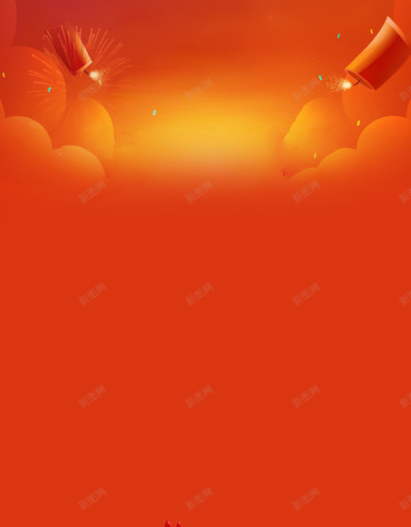 卡通橙色公鸡祥云新年H5背景素材psd设计背景_新图网 https://ixintu.com 公鸡 卡通 新年 橙色 祥云 H5背景 红色 喜庆 鸡年 2017