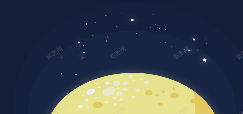 卡通月亮jpg设计背景_新图网 https://ixintu.com 月亮 月球 海报banner 卡通 童趣 手绘