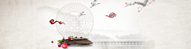 中国风剪纸祥云仙鹤梅花背景psd设计背景_新图网 https://ixintu.com 中国风 剪纸 仙鹤 梅花 木盘 祥云 海报banner
