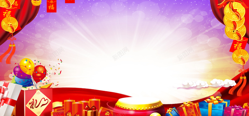 新年倒计时中国风喜庆白色海报bannerpsd高清背景_新图网 https://ixintu.com 新年倒计时 中国风 喜庆 白色 礼品盒 大鼓 灯笼 海报banner 喜庆国风 倒计时海报 新年