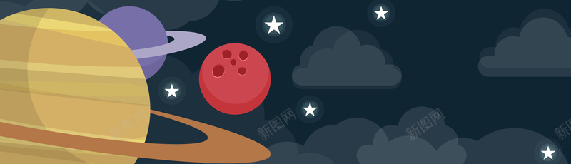 太空元素bannerjpg设计背景_新图网 https://ixintu.com 卫星 地球 云朵 太空 行星 太空元素banner素材下载 土星 月亮 火箭 宇宙 banner 海报banner 卡通 童趣 手绘
