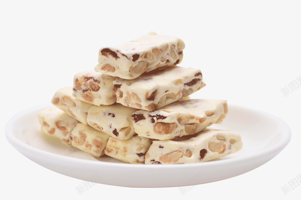 牛奶原味牛扎糖png免抠素材_新图网 https://ixintu.com 原味 牛扎糖 花生 食品 零食 盘子