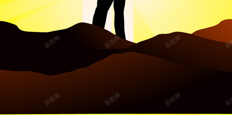 人物剪影背景jpg设计背景_新图网 https://ixintu.com 手机背景 人物 剪影 拥抱 黄色 张开怀抱 APP背景 H5背景 H5 h5 扁平 渐变 几何