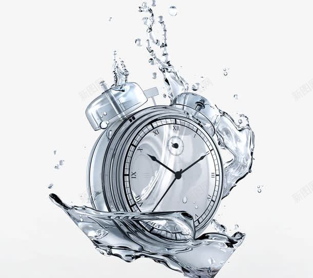 时钟png免抠素材_新图网 https://ixintu.com 时钟 时钟特效 水效果 水溅 水滴