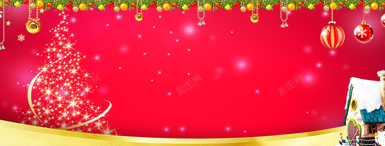 喜庆大红圣诞背景psd设计背景_新图网 https://ixintu.com 圣诞元素 铃铛 星光 雪花 详情页海报 激情 狂欢