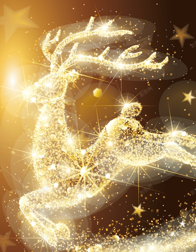 金色圣诞节日背景模版jpg设计背景_新图网 https://ixintu.com 金色 麋鹿 渐变 圣诞节 节日装饰 海报矢量背景模版