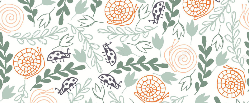 植物手绘线稿底纹bannerjpg设计背景_新图网 https://ixintu.com 底纹banner 卡通植物 清新植物 卡通 手绘 线稿 树枝 花朵底纹 手绘植物