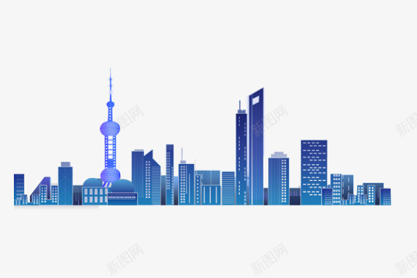 一排高楼大厦png免抠素材_新图网 https://ixintu.com 建筑 房屋 高楼 城市