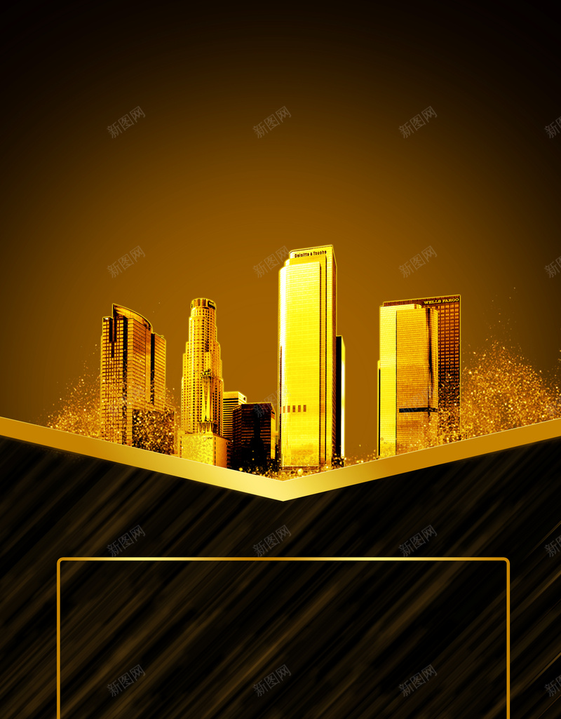 金色大气房地产海报背景psd设计背景_新图网 https://ixintu.com 房地产画册背景 金色海报背景 高楼大厦 几何 建筑 金沙 动感 大气 金色奢华海报背景 海报设计
