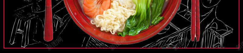 黑色创意面食餐饮海报psd设计背景_新图网 https://ixintu.com 舌尖上的中国 方便面 味蕾 美食 菜单 面食 小吃 有机蔬菜 黑色背景 简约 餐饮 虾 鸡蛋