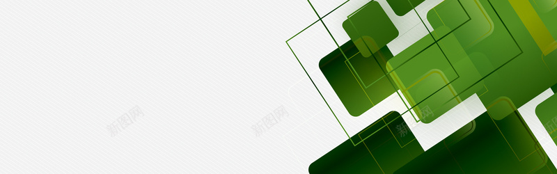 商务几何抽象绿色矩形背景banner背景