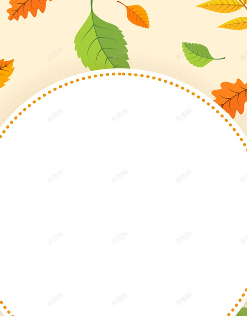 手绘树叶边框H5背景jpg设计背景_新图网 https://ixintu.com 卡通 手绘 树叶 童趣 边框