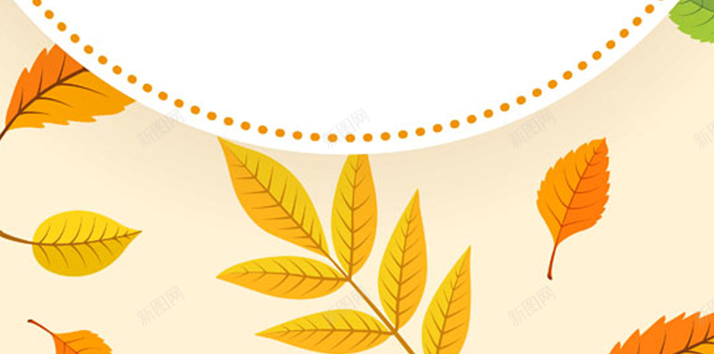 手绘树叶边框H5背景jpg设计背景_新图网 https://ixintu.com 卡通 手绘 树叶 童趣 边框