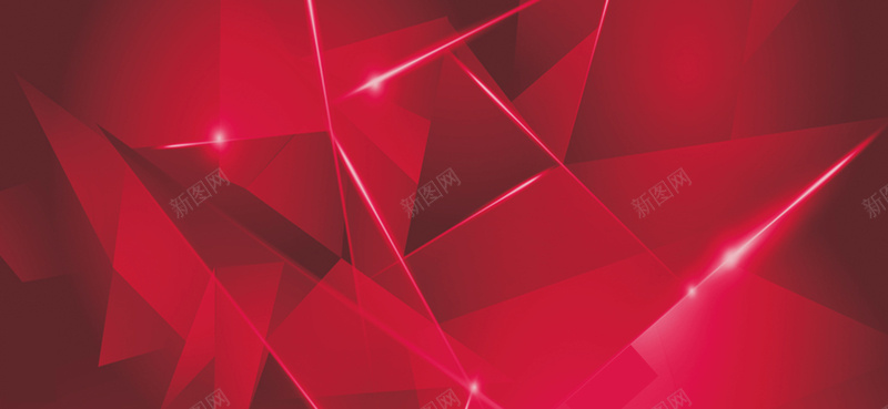 红色多面体背景图psd设计背景_新图网 https://ixintu.com 海报banner 几何 扁平 渐变 红色炫光多面体几何科幻