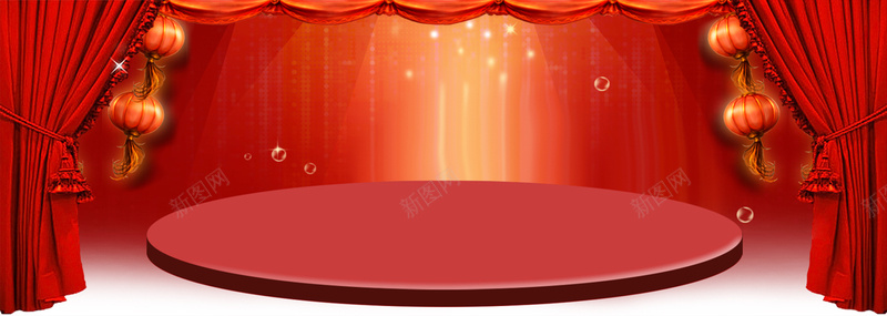 双十一背景jpg设计背景_新图网 https://ixintu.com 舞台 灯笼 帘幕 海报banner 其他