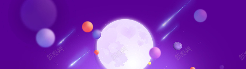 浪漫七夕bannerpsd设计背景_新图网 https://ixintu.com 情人节 七夕 卡通 情侣 浪漫 可爱 紫色 线条 几何 海报banner 童趣 手绘