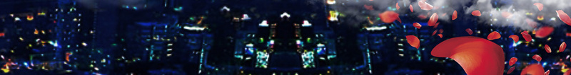 大气城市夜景背景图psd设计背景_新图网 https://ixintu.com 玫瑰花瓣 城市 夜景 大气 海报