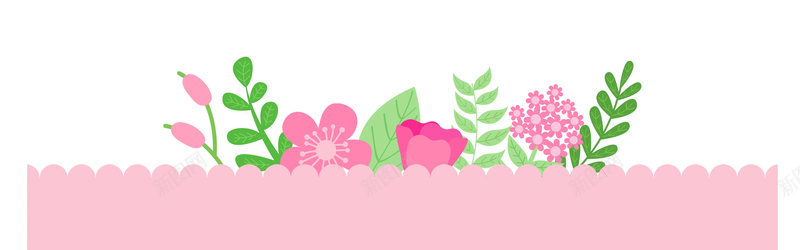 粉色花栅栏背景bannerpsd设计背景_新图网 https://ixintu.com 栅栏 粉色 花卉 花瓣 花盆 背景 banner 海报banner 卡通 童趣 手绘