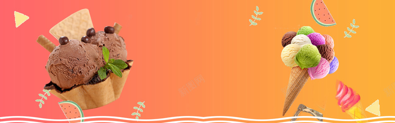 橙色夏季大促特惠bannerjpg设计背景_新图网 https://ixintu.com 夏季大促 夏季特惠 冰棒 夏日 雪糕 冰激凌 清爽夏日 清凉夏日 甜品店 冰爽