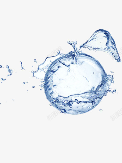 水png免抠素材_新图网 https://ixintu.com 水花 水效果 水珠 苹果