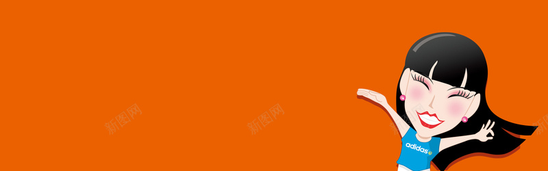 淘宝背景图psd设计背景_新图网 https://ixintu.com 海报banner 促销 卡通 小人 橙色 童趣 手绘