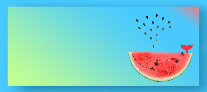 大暑卡通童趣蓝色bannerpsd设计背景_新图网 https://ixintu.com 处暑 夏天 夏季 大暑 节气 清爽 炎热 西瓜 西瓜籽 夏天素材 鲸鱼 手绘 卡通 童趣 电商