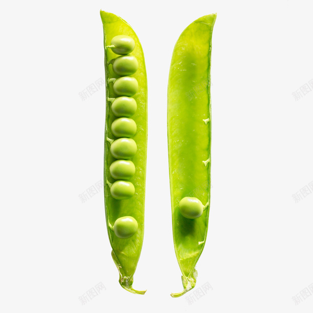 拨开的豌豆荚png免抠素材_新图网 https://ixintu.com 拨 开 的 豌豆荚