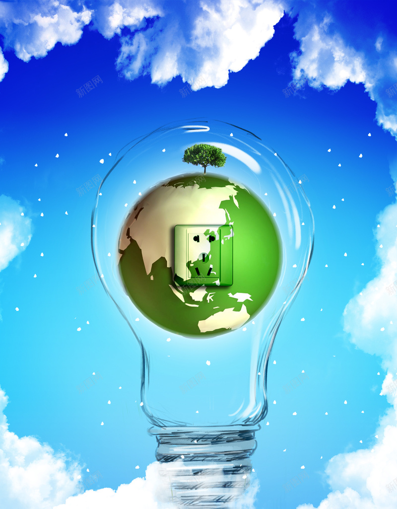 创意清新低碳节能公益海报背景素材psd设计背景_新图网 https://ixintu.com 低碳节能 公益海报 创意 清新 灯泡 插座 节约用电 环保 背景素材 创意海报